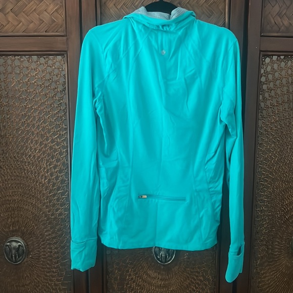 SOLD Lululemon Teal Half Zip Long Sleeve Running Top Jacket Size 12 - Picture 2 of 12